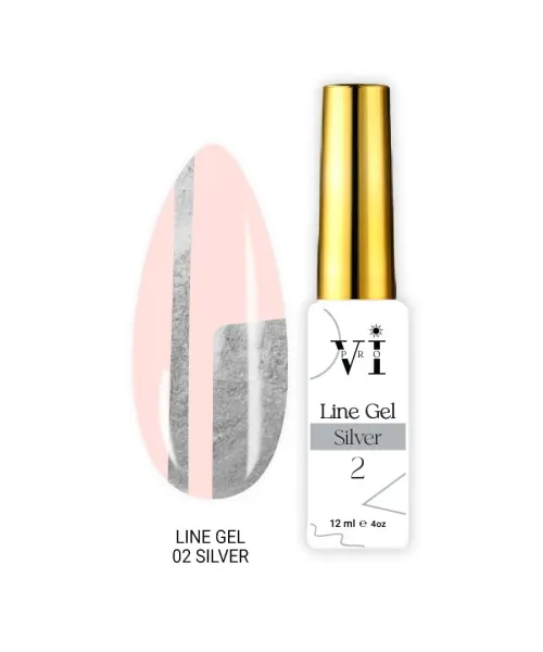 LINE GEL 02 SILVER- Mixcoco