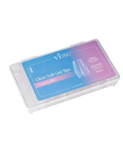 SOFT GEL TIPS 500ΤΜΧ LONG COFFIN- Mixcoco