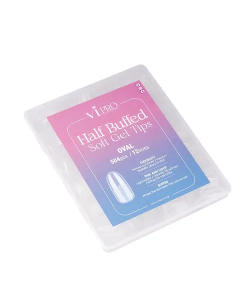 HALF BUFFED SOFT GEL TIPS OVAL- Mixcoco