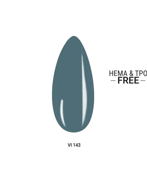 VI PRO-143 Ημιμόνιμο Βερνίκι 15ml Πετρόλ Γκρι - SKU 103000-143