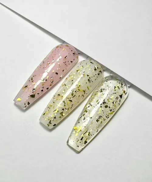 GOLD FLAKE NON WIPE TOP COAT 15ML - SKU 100298