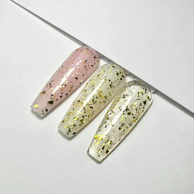 GOLD FLAKE NON WIPE TOP COAT 15ML - SKU 100298