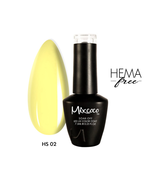 HS-002 Ημιμόνιμο Βερνίκι 7.5ml Κίτρινο Ανοιχτό Mixcoco - SKU 104102-75