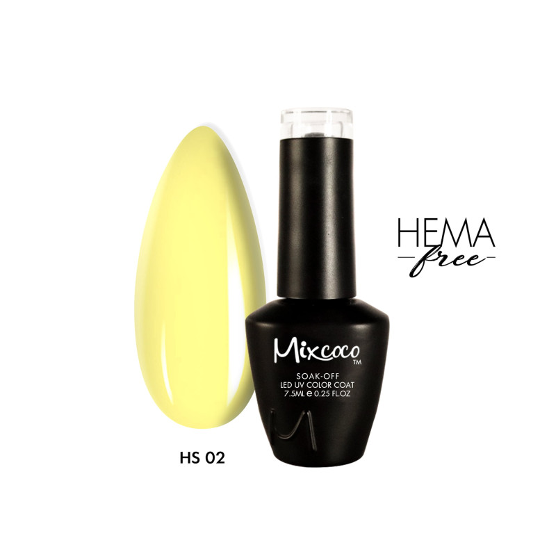 HS-002 Ημιμόνιμο Βερνίκι 7.5ml Κίτρινο Ανοιχτό Mixcoco - SKU 104102-75