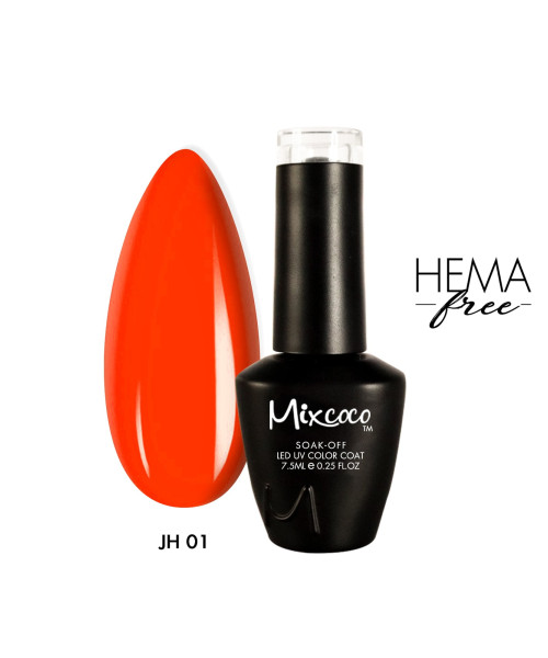 JH-01 Ημιμόνιμο Βερνίκι 7.5ml Έντονο Πορτοκαλί Mixcoco - SKU 100701-75