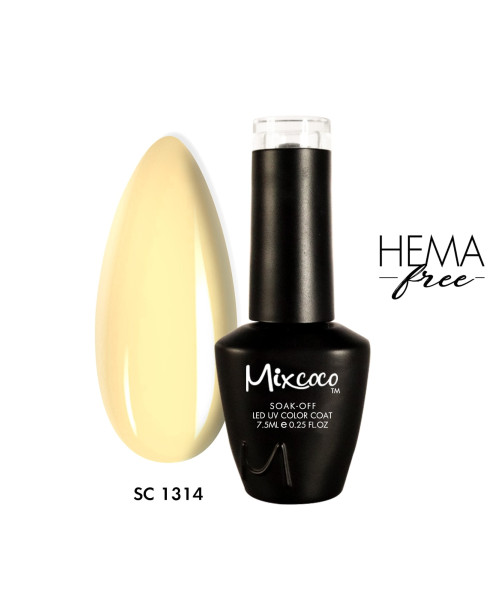 SC-1314 Ημιμόνιμο Βερνίκι 7.5ml Παστέλ Κίτρινο Mixcoco - SKU 102131-4-75