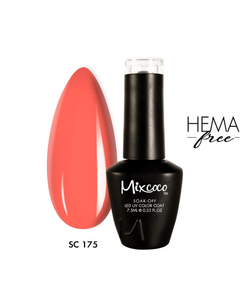 SC-175 Ημιμόνιμο Βερνίκι 7.5ml Fluo Κοραλί Mixcoco - SKU 102175-75