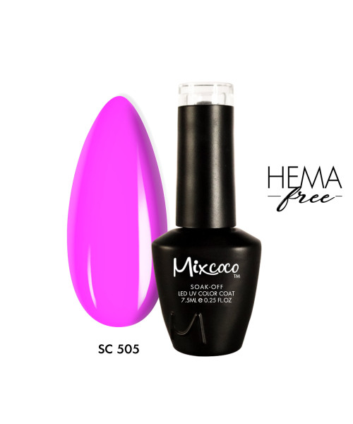 SC-505 Ημιμόνιμο Βερνίκι 7.5ml Ανοιχτό Φούξια-Μωβ Mixcoco - SKU 102505-75