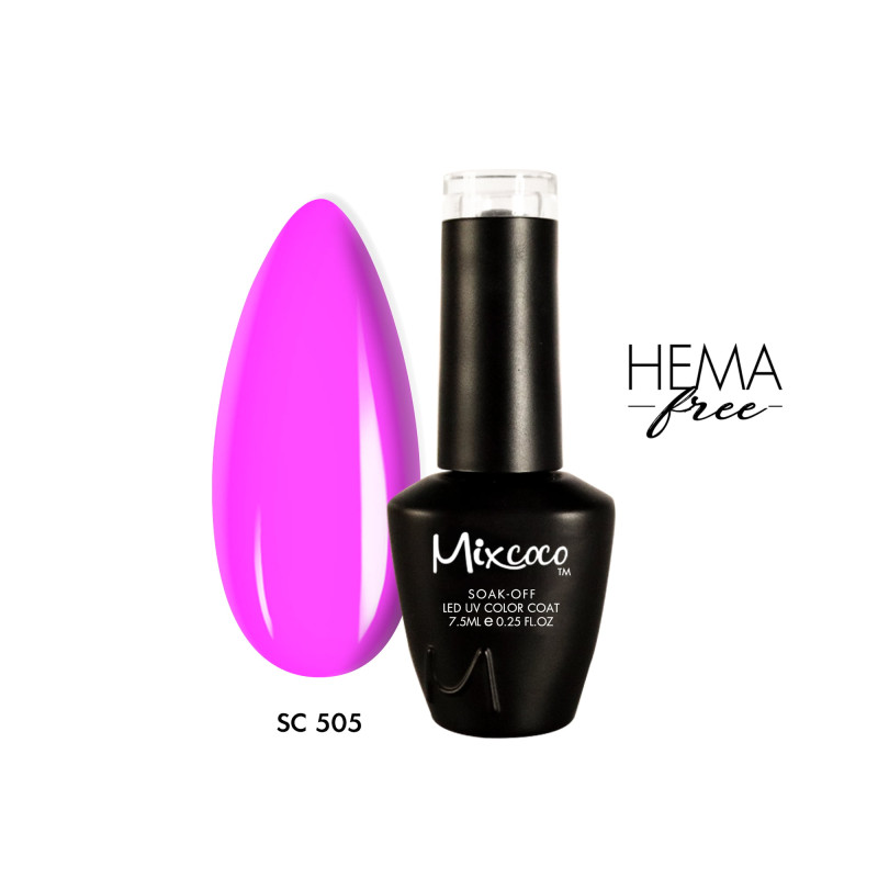 SC-505 Ημιμόνιμο Βερνίκι 7.5ml Ανοιχτό Φούξια-Μωβ Mixcoco - SKU 102505-75