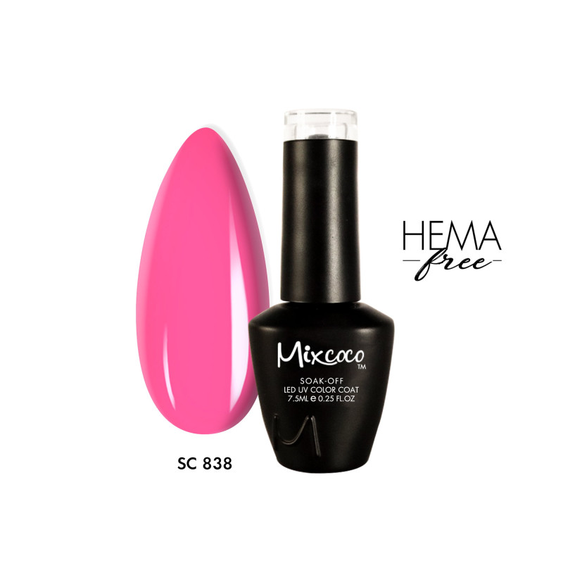 SC-838 Ημιμόνιμο Βερνίκι 7.5ml Fluo-Ροζ Έντονο Mixcoco - SKU 102838-75