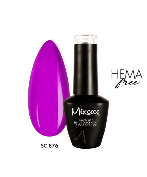 SC-876 Ημιμόνιμο Βερνίκι 7.5ml Μωβ Φούξια Mixcoco - SKU 102876-75