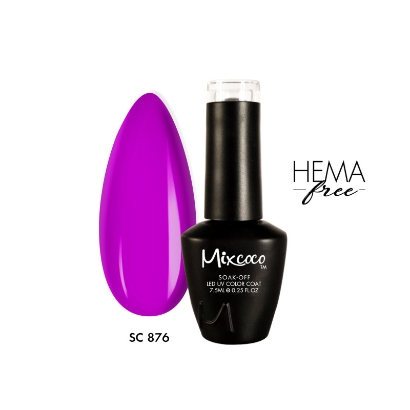 SC-876 Ημιμόνιμο Βερνίκι 7.5ml Μωβ Φούξια Mixcoco - SKU 102876-75