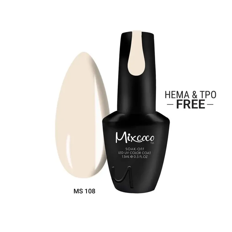 MS-108 Ημιμόνιμο Βερνίκι Mixcoco 15ml (Ιβουάρ) - SKU 110108