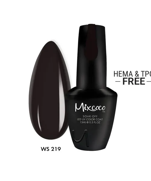 WS-219 ΗΜΙΜΟΝΙΜΟ ΒΕΡΝΙΚΙ MIXCOCO 15ML (ΚΑΦΕ ΣΚΟΥΡΟ) - SKU 101219