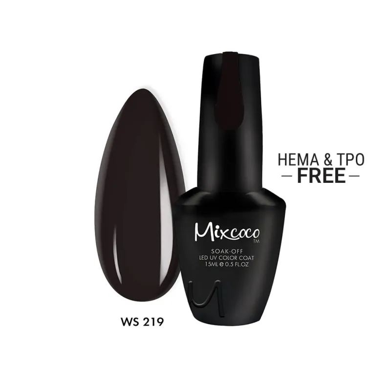 WS-219 ΗΜΙΜΟΝΙΜΟ ΒΕΡΝΙΚΙ MIXCOCO 15ML (ΚΑΦΕ ΣΚΟΥΡΟ) - SKU 101219