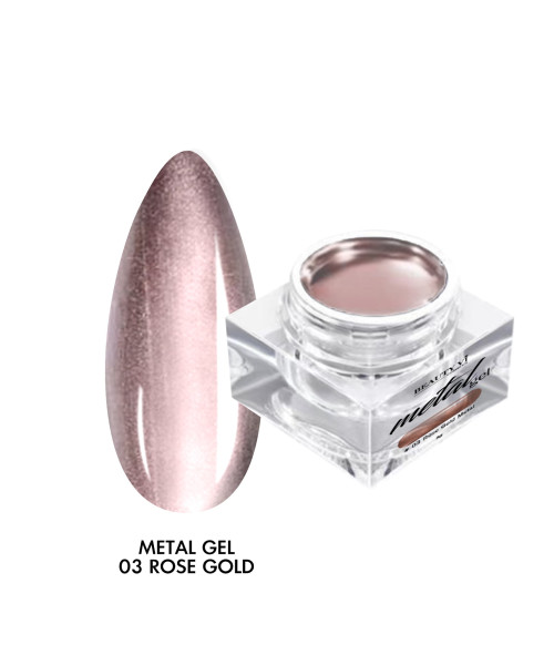NAIL ART METAL GEL 5G 03 ROSE GOLD - SKU 140193-03