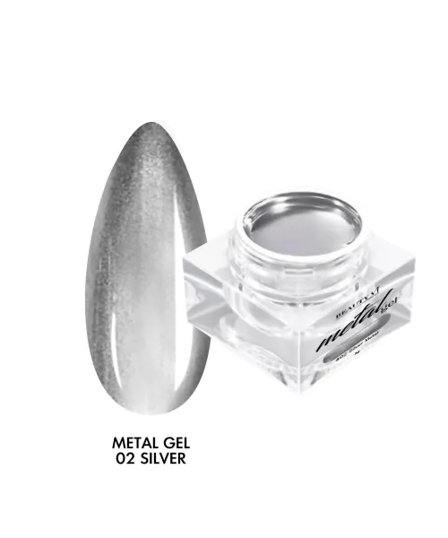 NAIL ART METAL GEL 5G 02 SILVER - SKU 140193-02