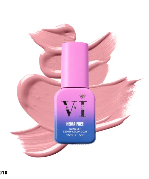 VI PRO -018 Ημιμόνιμο Βερνίκι 15ml Dusty Pink Nude - SKU 103000-018