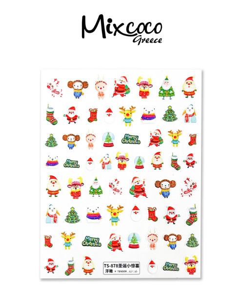 ΔΙΑΚΟΣΜΗΤΙΚΑ ΑΥΤΟΚΟΛΛΗΤΑ ΝΥΧΙΩΝ CHRISTMAS DESIGNS 3D 03 - SKU 262104-3