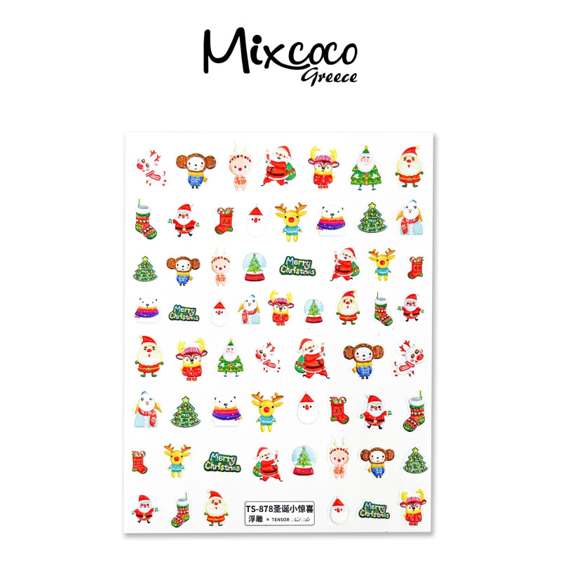 ΔΙΑΚΟΣΜΗΤΙΚΑ ΑΥΤΟΚΟΛΛΗΤΑ ΝΥΧΙΩΝ CHRISTMAS DESIGNS 3D 03 - SKU 262104-3