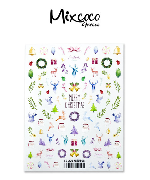 ΔΙΑΚΟΣΜΗΤΙΚΑ ΑΥΤΟΚΟΛΛΗΤΑ ΝΥΧΙΩΝ CHRISTMAS DESIGNS MIX 04 - SKU 262105-4