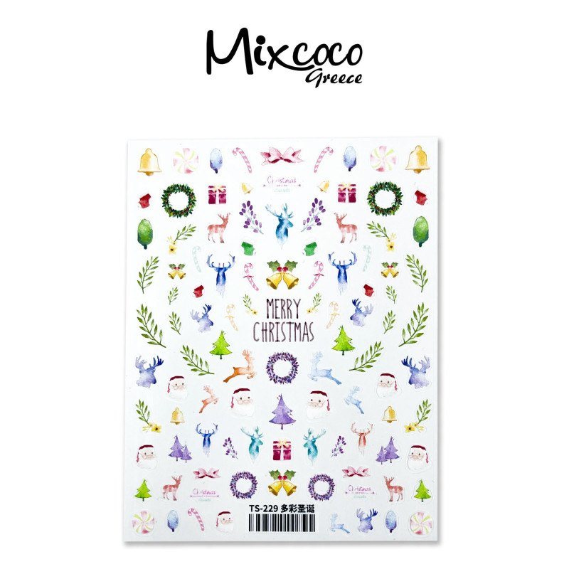 ΔΙΑΚΟΣΜΗΤΙΚΑ ΑΥΤΟΚΟΛΛΗΤΑ ΝΥΧΙΩΝ CHRISTMAS DESIGNS MIX 04 - SKU 262105-4