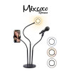 ΔΙΠΛΗ ΒΑΣΗ LIVE STREAMING ΜΕ RING LIGHT 9CM - SKU 205504-14