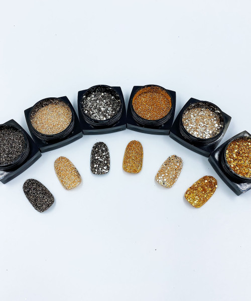 SHINING SUGAR GLITTER MIXED GOLD SET 3GR - SKU 260048