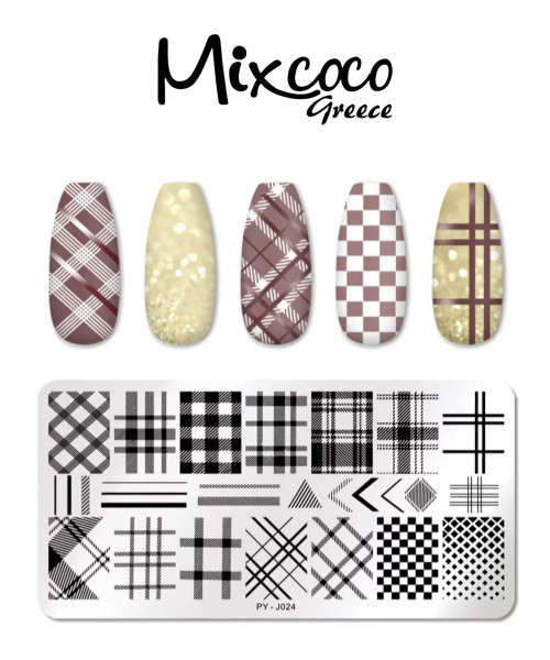 STAMP PLATE MODERN LINES- Mixcoco