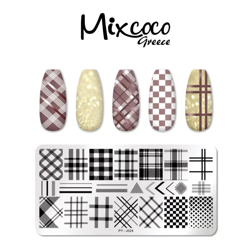 STAMP PLATE MODERN LINES- Mixcoco