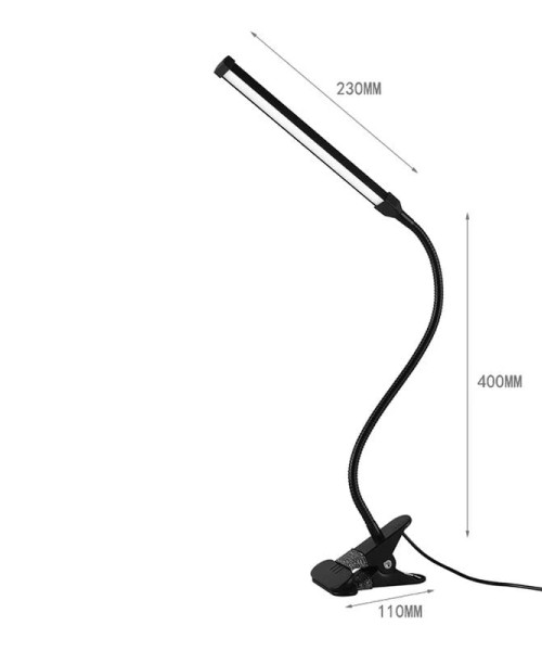 ΦΩΤΙΣΤΙΚΟ ΓΡΑΦΕΙΟΥ LED ΜΕ ΚΛΙΠ ΜΑΥΡΟ- Mixcoco