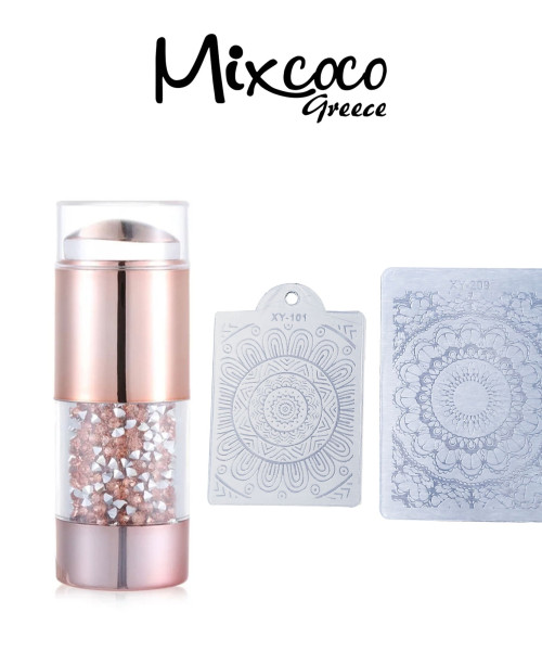 STAMPER SET WITH MULTI CRYSTALS - SKU 260885-40