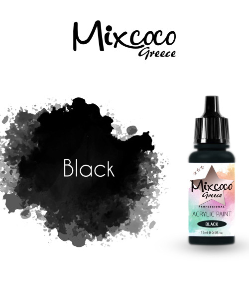 ΑΚΡΥΛΙΚΟ ΧΡΩΜΑ  ΑΕΡΟΓΡΑΦΟΥ BLACK 15 ML - SKU 204101