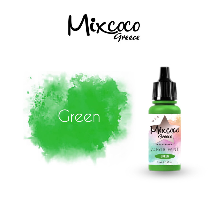 ΑΚΡΥΛΙΚΟ ΧΡΩΜΑ ΑΕΡΟΓΡΑΦΟΥ GREEN 15ML - SKU 204110