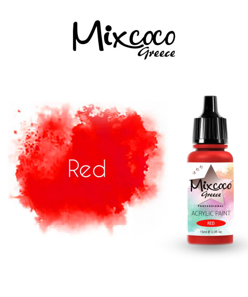 ΑΚΡΥΛΙΚΟ ΧΡΩΜΑ  ΑΕΡΟΓΡΑΦΟΥ RED 15 ML - SKU 204104