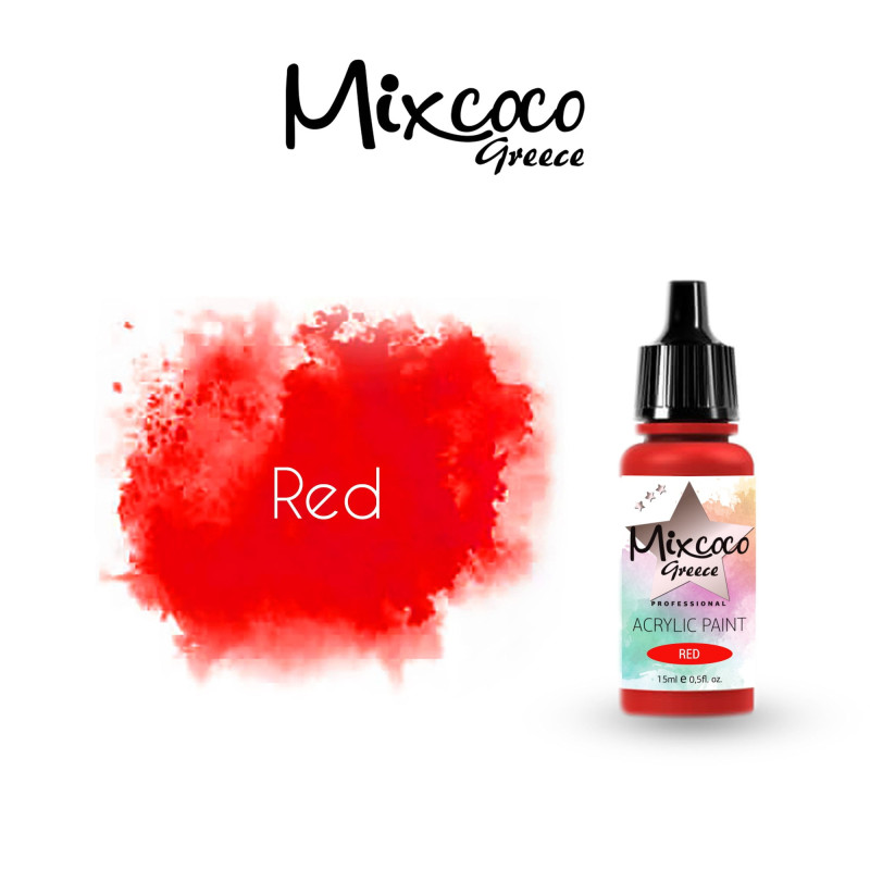 ΑΚΡΥΛΙΚΟ ΧΡΩΜΑ  ΑΕΡΟΓΡΑΦΟΥ RED 15 ML - SKU 204104