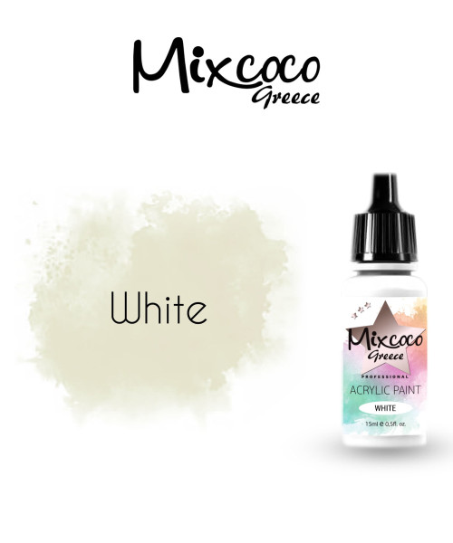 ΑΚΡΥΛΙΚΟ ΧΡΩΜΑ  ΑΕΡΟΓΡΑΦΟΥ WHITE 15 ML - SKU 204106