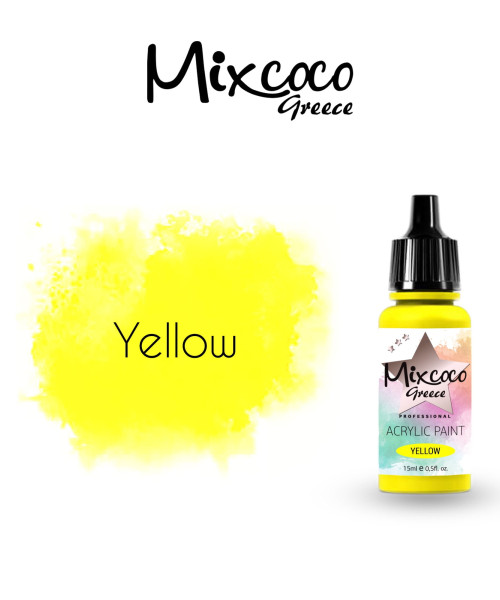 ΑΚΡΥΛΙΚΟ ΧΡΩΜΑ ΑΕΡΟΓΡΑΦΟΥ YELLOW 15ML - SKU 204108