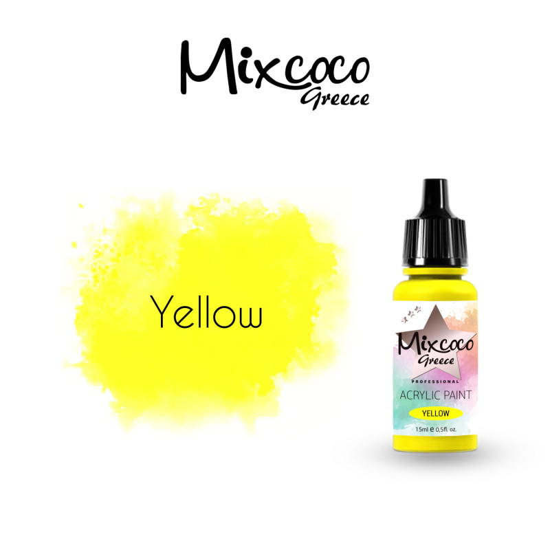 ΑΚΡΥΛΙΚΟ ΧΡΩΜΑ ΑΕΡΟΓΡΑΦΟΥ YELLOW 15ML - SKU 204108