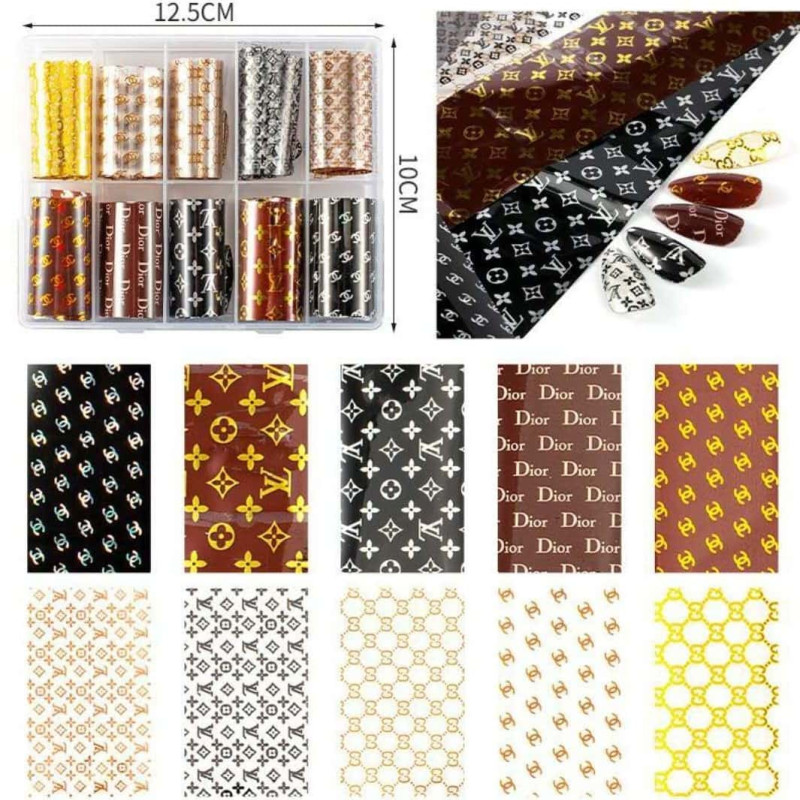 SET NAIL FOIL DESIGNERS 02- Mixcoco