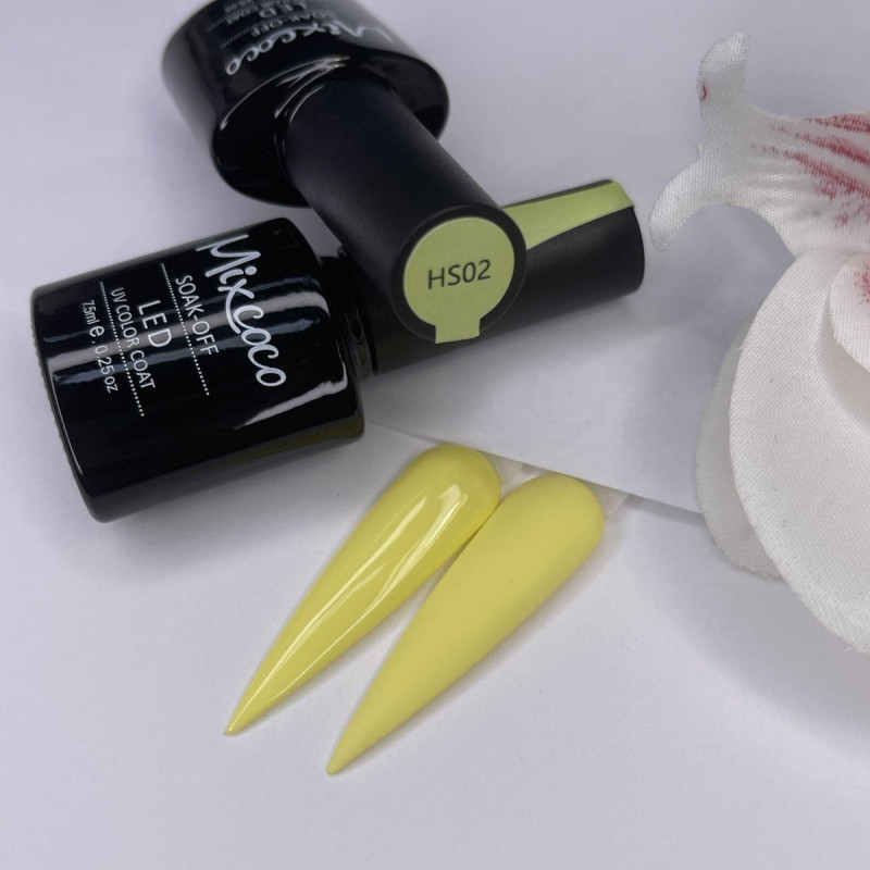 HS-002 Ημιμόνιμο Βερνίκι 7.5ml Κίτρινο Ανοιχτό Mixcoco - SKU 104102-75