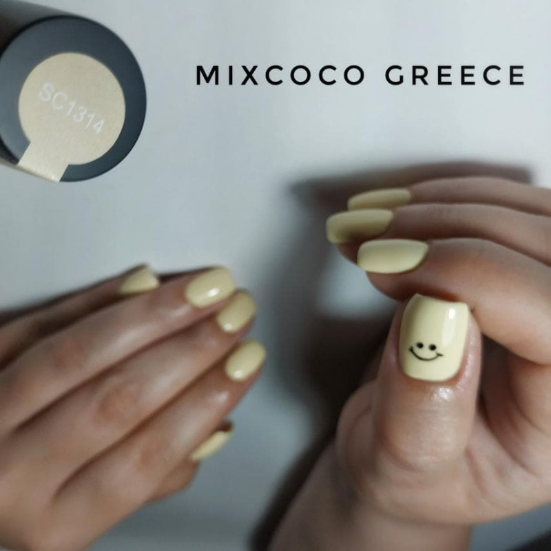 SC-1314 Ημιμόνιμο Βερνίκι 7.5ml Παστέλ Κίτρινο Mixcoco - SKU 102131-4-75