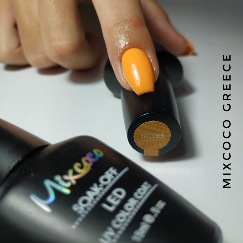 SC-165 Ημιμόνιμο Βερνίκι 7.5ml Έντονο Ροδακινί Mixcoco - SKU 102165-75
