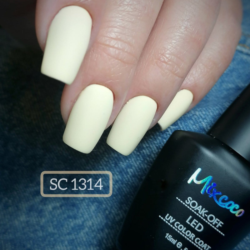 SC-1314 Ημιμόνιμο Βερνίκι 7.5ml Παστέλ Κίτρινο Mixcoco - SKU 102131-4-75