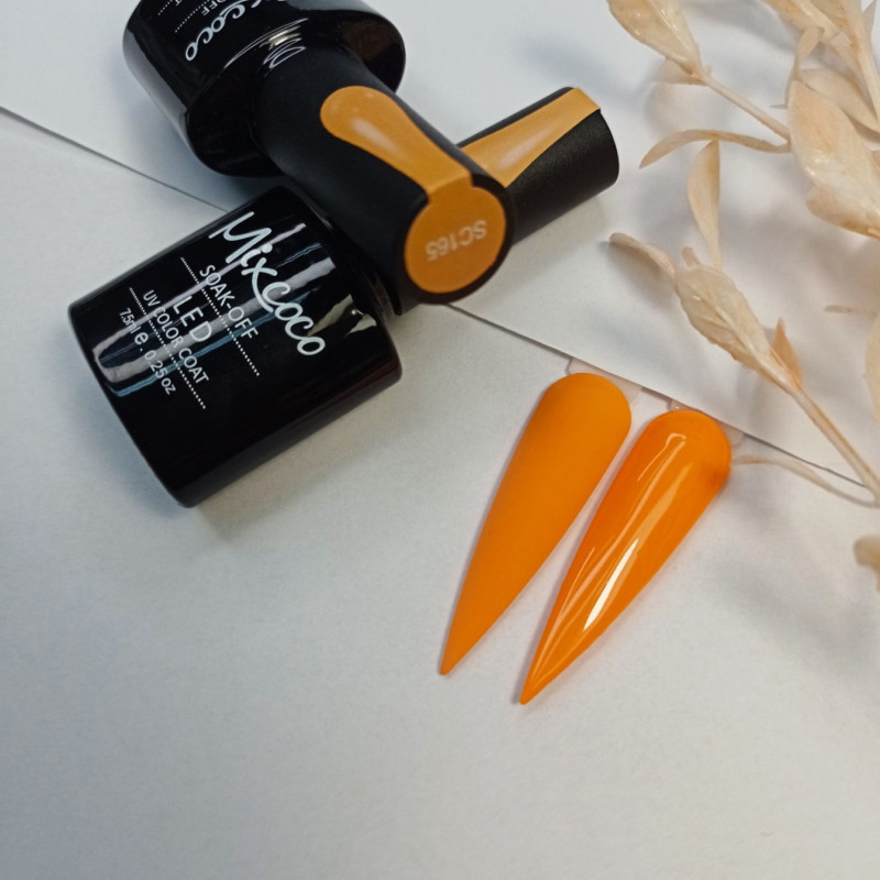 SC-165 Ημιμόνιμο Βερνίκι 7.5ml Έντονο Ροδακινί Mixcoco - SKU 102165-75