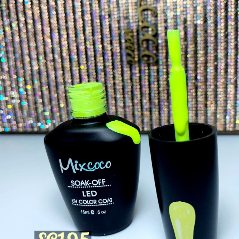 SC-195 Ημιμόνιμο Βερνίκι 7.5ml Fluo Κίτρινο Mixcoco - SKU 102195-75