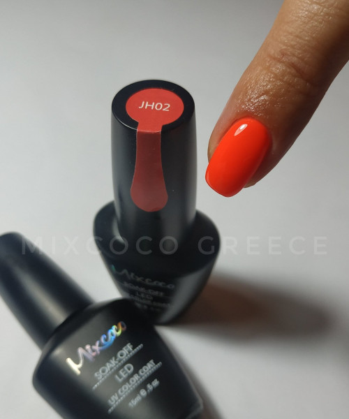 JH-02 Ημιμόνιμο Βερνίκι 7.5ml Πορτοκαλοκόκκινο Mixcoco - SKU 100702-75