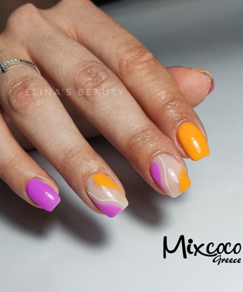 SC-165 Ημιμόνιμο Βερνίκι 7.5ml Έντονο Ροδακινί Mixcoco - SKU 102165-75
