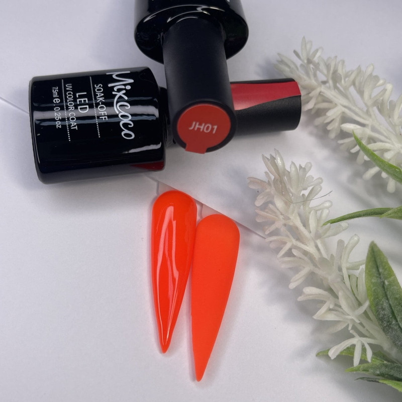 JH-01 Ημιμόνιμο Βερνίκι 7.5ml Έντονο Πορτοκαλί Mixcoco - SKU 100701-75
