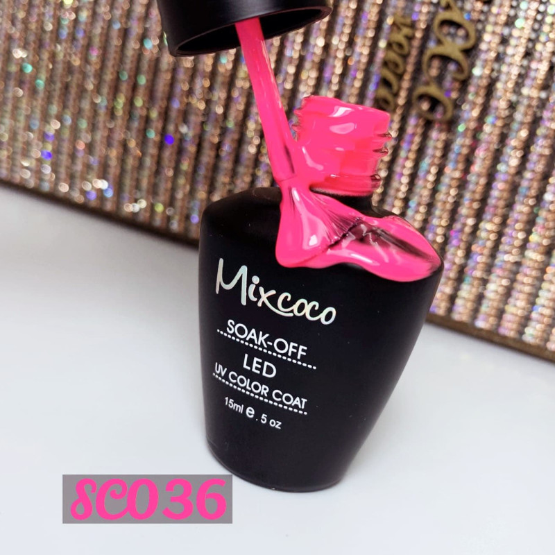 SC-036 Ημιμόνιμο Βερνίκι 7.5ml Fluo Φούξια Mixcoco - SKU 102036-75